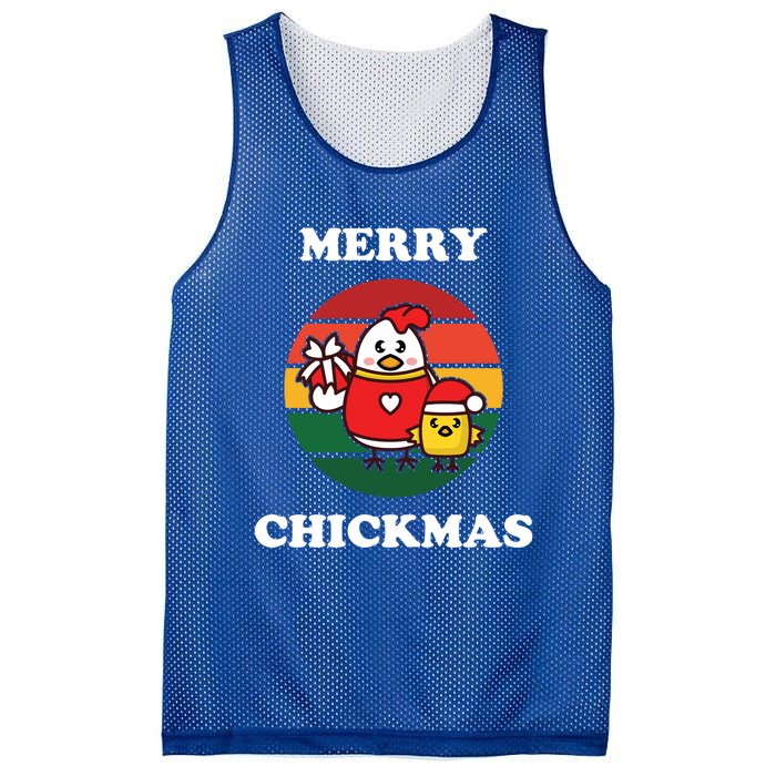 Cute Chicken Merry Chickmas Funny Xmas Pet Baby Chick Family Gift Mesh Reversible Basketball Jersey Tank