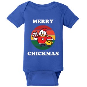 Cute Chicken Merry Chickmas Funny Xmas Pet Baby Chick Family Gift Baby Bodysuit