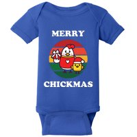 Cute Chicken Merry Chickmas Funny Xmas Pet Baby Chick Family Gift Baby Bodysuit