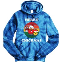 Cute Chicken Merry Chickmas Funny Xmas Pet Baby Chick Family Gift Tie Dye Hoodie