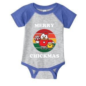 Cute Chicken Merry Chickmas Funny Xmas Pet Baby Chick Family Gift Infant Baby Jersey Bodysuit