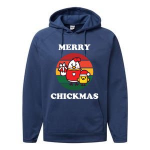 Cute Chicken Merry Chickmas Funny Xmas Pet Baby Chick Family Gift Performance Fleece Hoodie