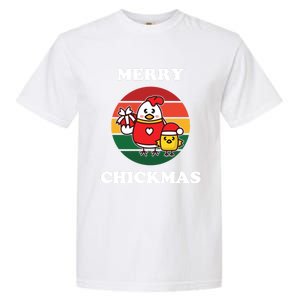 Cute Chicken Merry Chickmas Funny Xmas Pet Baby Chick Family Gift Garment-Dyed Heavyweight T-Shirt