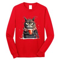 Christmas Cat Mulled Wine Long Sleeve Shirt