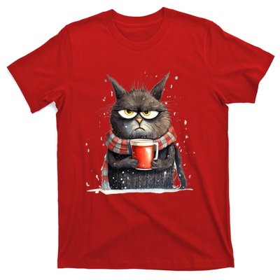 Christmas Cat Mulled Wine T-Shirt