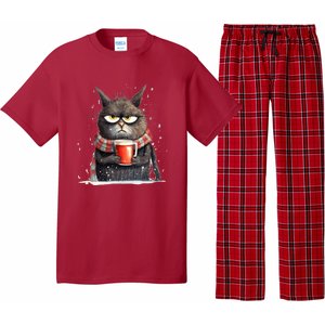 Christmas Cat Mulled Wine Pajama Set