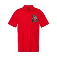 Christmas Cat Mulled Wine Softstyle Adult Sport Polo