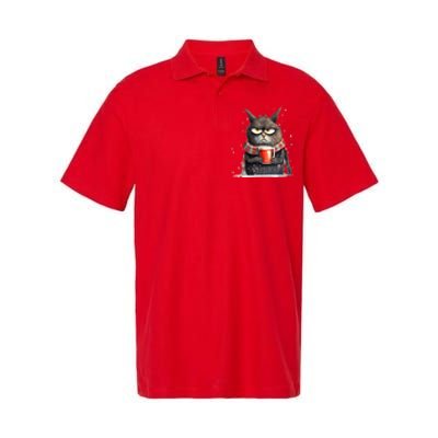 Christmas Cat Mulled Wine Softstyle Adult Sport Polo