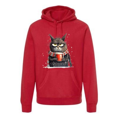 Christmas Cat Mulled Wine Premium Hoodie