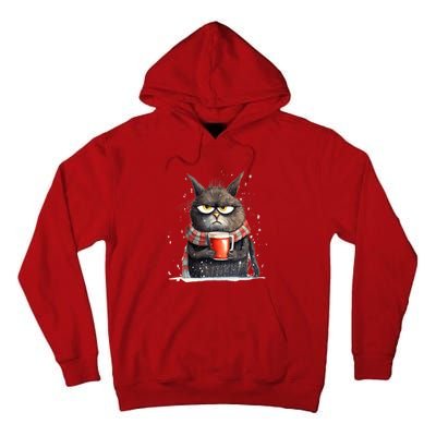 Christmas Cat Mulled Wine Tall Hoodie