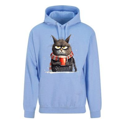 Christmas Cat Mulled Wine Unisex Surf Hoodie