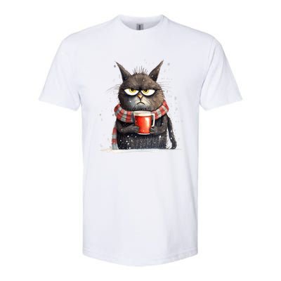 Christmas Cat Mulled Wine Softstyle CVC T-Shirt