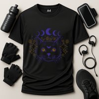 Celestial Cat Moon Phases Anime Witch Whimsigoth Aesthetic Meaningful Gift Cooling Performance Crew T-Shirt