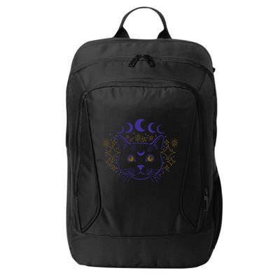 Celestial Cat Moon Phases Anime Witch Whimsigoth Aesthetic Meaningful Gift City Backpack