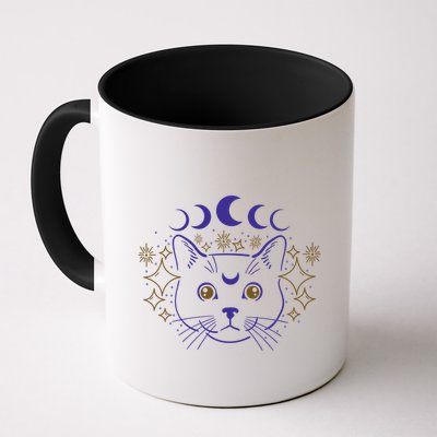Celestial Cat Moon Phases Anime Witch Whimsigoth Aesthetic Meaningful Gift Mug
