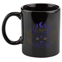 Celestial Cat Moon Phases Anime Witch Whimsigoth Aesthetic Meaningful Gift 11oz C Handle Ceramic Mug