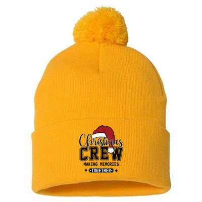 Christmas Crew Making Memories Together Matching Family Pom Pom 12in Knit Beanie