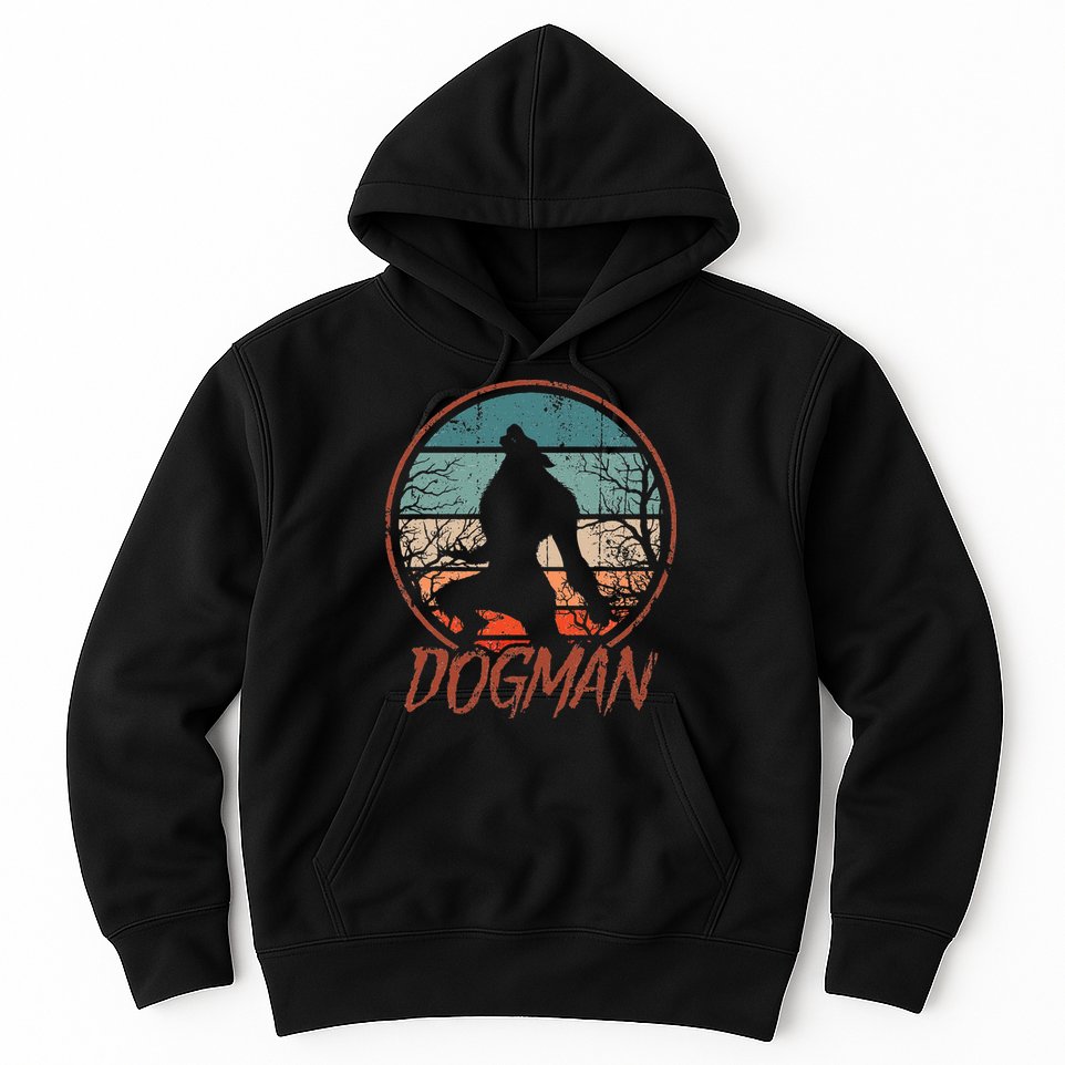 Cryptids Cryptozoology Monsters State of Michigan Dogman Hoodie