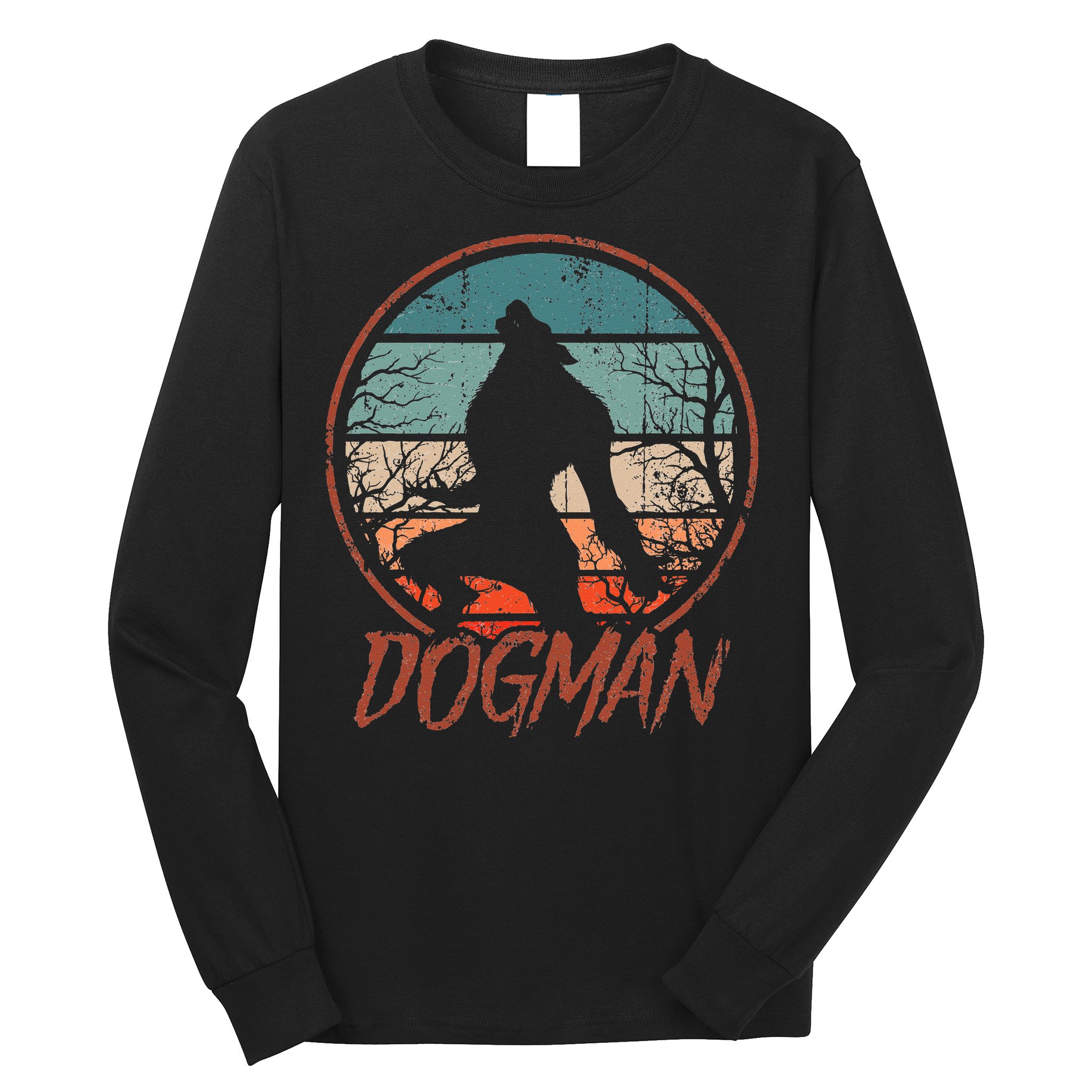 Cryptids Cryptozoology Monsters State of Michigan Dogman Long Sleeve Shirt