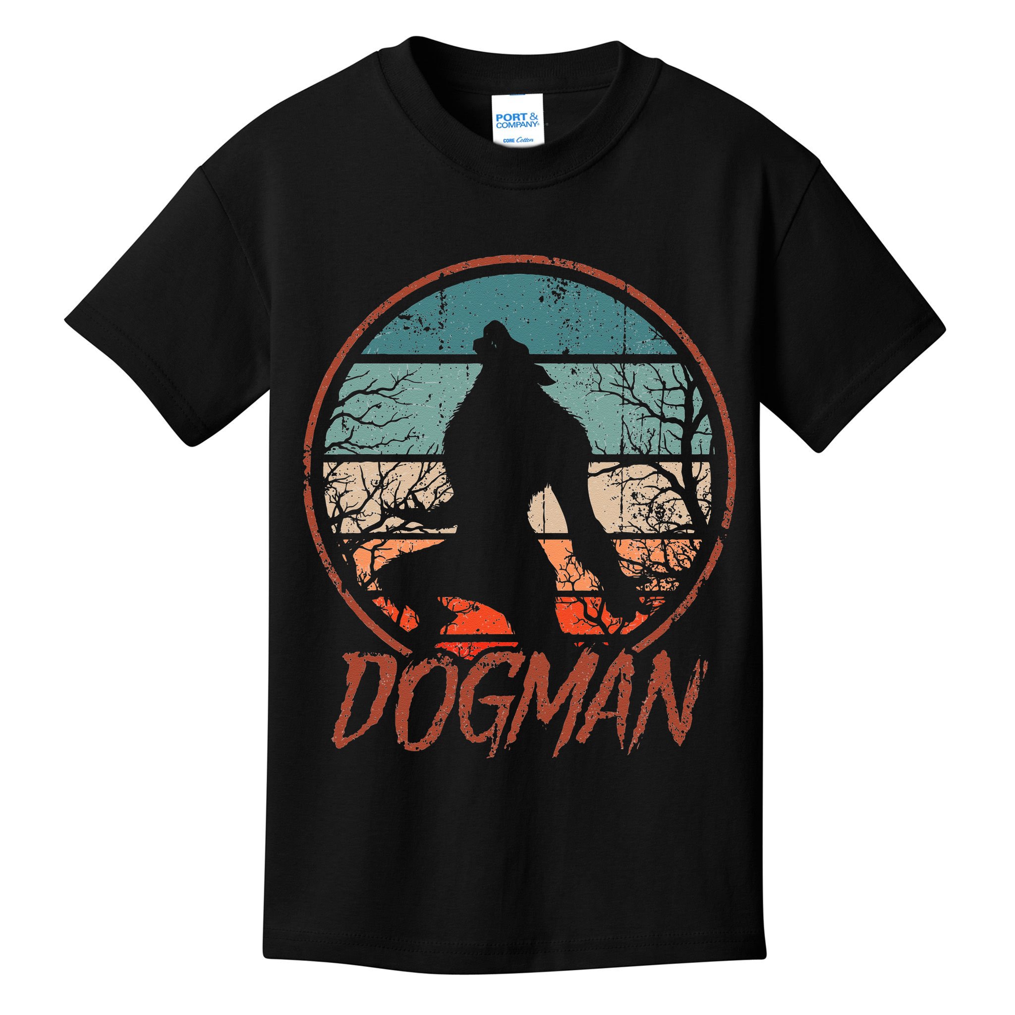 Cryptids Cryptozoology Monsters State of Michigan Dogman Kids T-Shirt