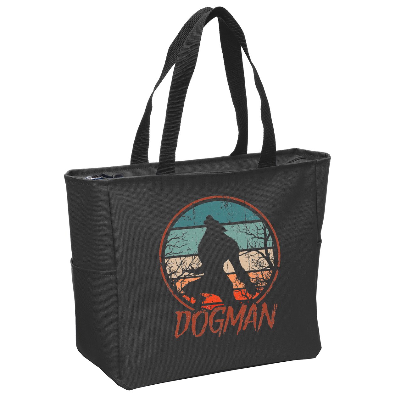 Cryptids Cryptozoology Monsters State of Michigan Dogman Zip Tote Bag