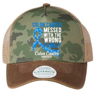 Colon Cancer Messed With Wrong Family Colon Cancer Awareness Legacy Tie Dye Trucker Hat