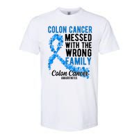 Colon Cancer Messed With Wrong Family Colon Cancer Awareness Softstyle CVC T-Shirt