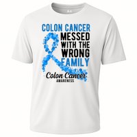 Colon Cancer Messed With Wrong Family Colon Cancer Awareness Cooling Performance Crew T-Shirt