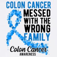 Colon Cancer Messed With Wrong Family Colon Cancer Awareness Flatbill Hat