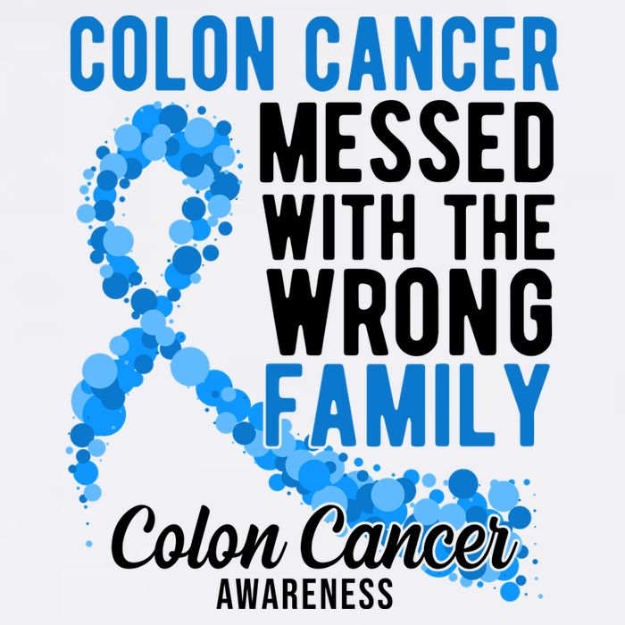 Colon Cancer Messed With Wrong Family Colon Cancer Awareness Flatbill Hat