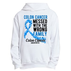 Colon Cancer Messed With Wrong Family Colon Cancer Awareness Urban Pullover Hoodie