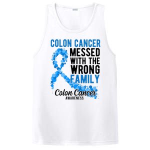 Colon Cancer Messed With Wrong Family Colon Cancer Awareness PosiCharge Competitor Tank