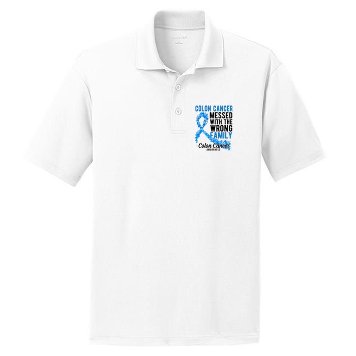 Colon Cancer Messed With Wrong Family Colon Cancer Awareness PosiCharge RacerMesh Polo