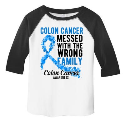 Colon Cancer Messed With Wrong Family Colon Cancer Awareness Toddler Fine Jersey T-Shirt