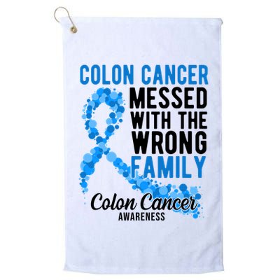 Colon Cancer Messed With Wrong Family Colon Cancer Awareness Golf Towel