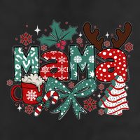 Cute Christmas Mama 7 Panel Mesh Trucker Snapback Hat
