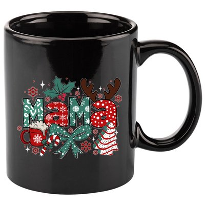 Cute Christmas Mama 11oz C Handle Ceramic Mug
