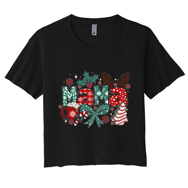 Cute Christmas Mama Crop Top