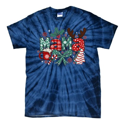 Cute Christmas Mama Tie-Dye T-Shirt