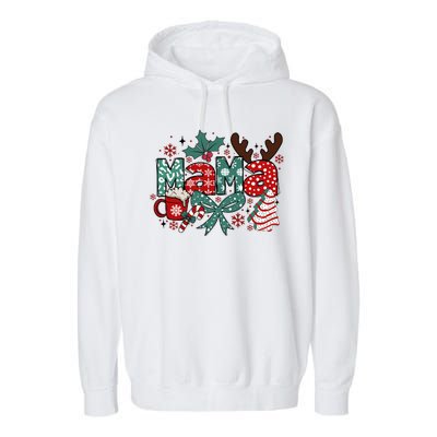 Cute Christmas Mama Garment-Dyed Fleece Hoodie