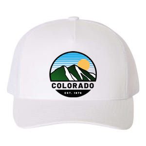 Cool Colorado Mountain Retro Sunset Novelty Fashion Yupoong Adult 5-Panel Trucker Hat