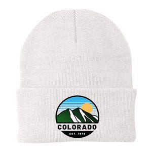 Cool Colorado Mountain Retro Sunset Novelty Fashion Knit Cap Winter Beanie