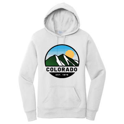 Cool Colorado Mountain Retro Sunset Novelty Fashion Women's Pullover Hoodie