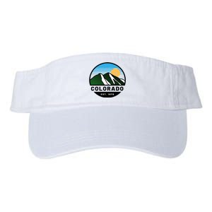 Cool Colorado Mountain Retro Sunset Novelty Fashion Valucap Bio-Washed Visor