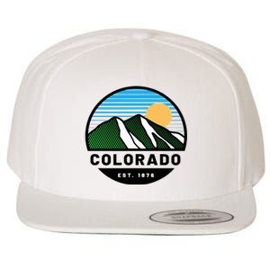 Cool Colorado Mountain Retro Sunset Novelty Fashion Wool Snapback Cap