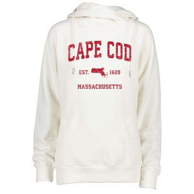 Cape Cod Massachusetts Ma Vintage Sports Womens Funnel Neck Pullover Hood