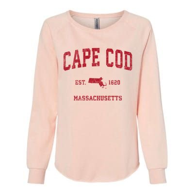 Cape Cod Massachusetts Ma Vintage Sports Womens California Wash Sweatshirt