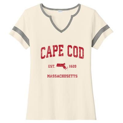 Cape Cod Massachusetts Ma Vintage Sports Ladies Halftime Notch Neck Tee