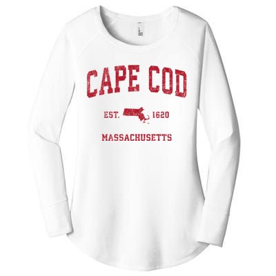 Cape Cod Massachusetts Ma Vintage Sports Women's Perfect Tri Tunic Long Sleeve Shirt