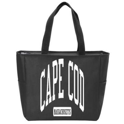 Cape Cod Massachusetts MA College University Style Zip Tote Bag